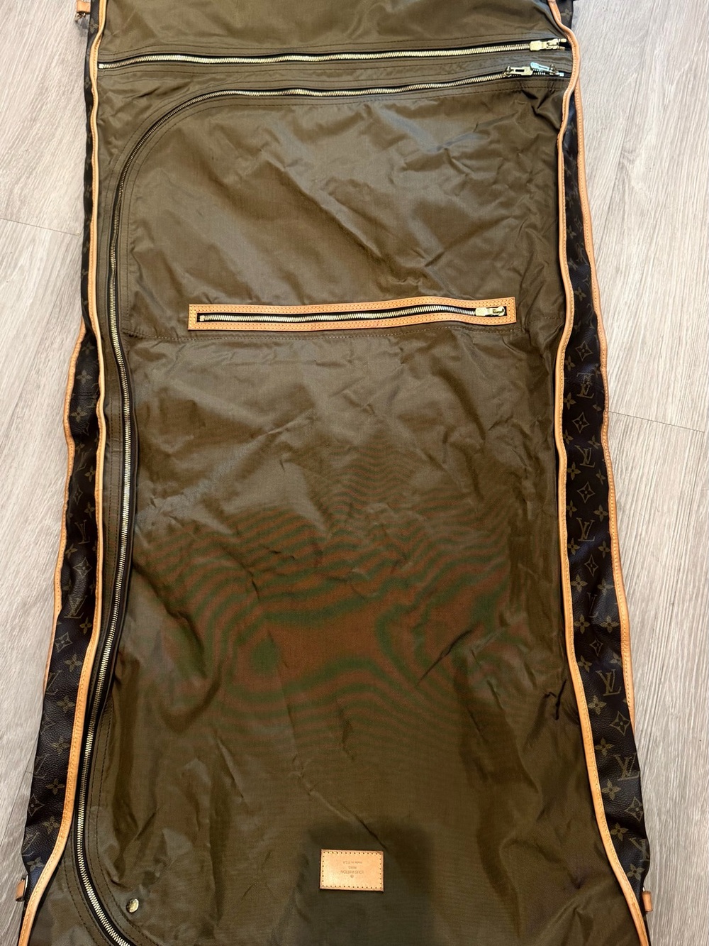 Louis Vuitton Brown Monogram Travel Garment Bag with Tan Trim
